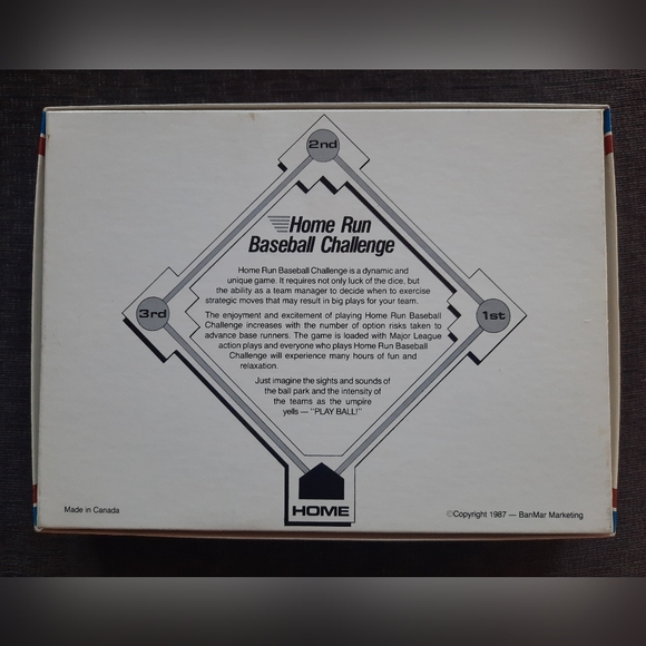 Vintage 1987 Home Run Baseball Challenge Game COMPLETE - Picture 4 of 4